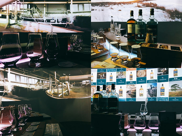 <導賞員介紹左酒廠既位置、不同設施同威士忌製作過程>